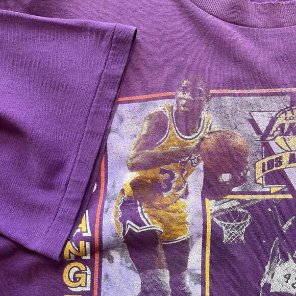 Vintage Salem Sportswear Los Angeles Lakers Faded Graphic Tee XL - Picture 4 of 9